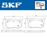 Set placute frana spate SKF VKBP90120