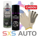 Pachet Intretinere Motor: Spray Curatare Motor + Spray Curele transmisie Manusi JBM cu palma intarita Cadou