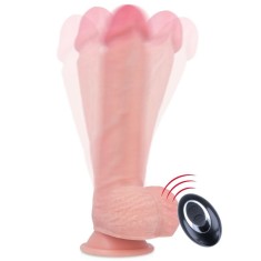 Vibrator silicon lichid Rockarmy cu telecomanda 22 cm foto