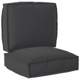vidaXL Set de perne pentru palete, 2 bucăți, din fabrică Oxford neagră