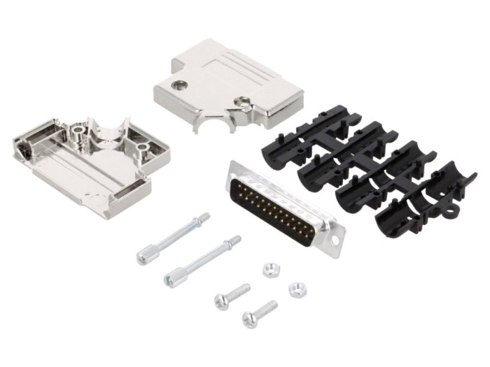 Conector D-Sub 25 pini 45&deg; lipire