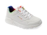 Cumpara ieftin Pantofi sport SKECHERS albi, UNO LITE, din piele ecologica