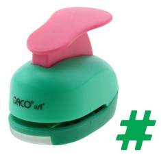 Perforator DACO Hobby, Model Diez, Plastic/Metal, Diametru 2.5 cm, Multicolor, Perforatoare Lucru Manual, Perforatoare Activitati Creative, Perforatoa foto