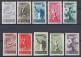 ROMANIA 1945 LP 175 ORGANIZATIA SPORTURILOR POPULARE SERIE MNH