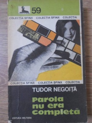 PAROLA NU ERA COMPLETA-TUDOR NEGOITA-259717 foto