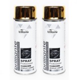 Vopsea Spray Crom Auriu Brilliante, 2 x 400ml, Acrilica, Metal/Lemn/Plastic, Interior/Exterior