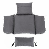 Perna pentru fotoliu suspendat tip cuib, detasabila cu fermoar, lavabila, poliester 165 g, gri