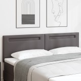 VidaXL Tăblie Design Simplu Gri 180 cm Piele Ecologică