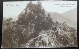 Carte postala, pe Arges in sus, Ruinele Cetatii Vlad Tepes vazute de sus, 1935