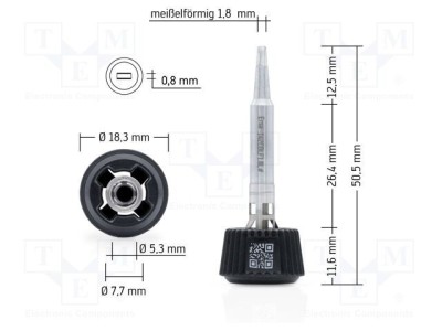 V&amp;acirc;rf şurubelniţă 1,8mm longlife ERSA pentru staţie de lipit foto