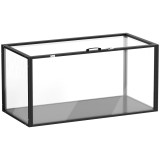 PawHut Cușcă pentru Hamster Habitat pentru Rozătoare Transparent cu Vizibilitate Panoramică 360&deg; Anti-Mușcătură 105x51x51 cm Negru | Aosom Romania