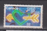 ANUL INTERNATIONAL AL TINERETULUI 1985 CANADA MI. 944 MNH, Nestampilat