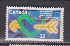 ANUL INTERNATIONAL AL TINERETULUI 1985 CANADA MI. 944 MNH