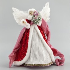 Varf de brad inger Red Fairy 35 cm