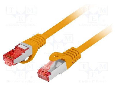 Patch cord RJ45 LANBERG S/FTP LSZH Cat 6 15m portocaliu foto