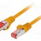 Patch cord LANBERG RJ45 S/FTP Cat 6 LSZH 10m portocaliu
