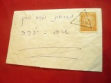 Plic circulat cca.1949 francat cu val. 3 Uzuale , stamp. triunghi Israel