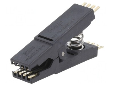 Clips de măsurare aurit DIL8 7mm negru foto