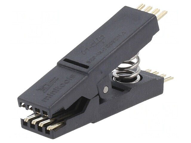 Clips de măsurare aurit DIL8 7mm negru