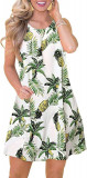 Femei Rochii de Vară Plajă Casual Tricou Plus Size Floral M&acirc;necă Scurtă Loo, Oem