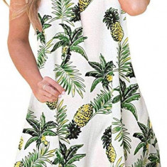 Femei Rochii de Vară Plajă Casual Tricou Plus Size Floral Mânecă Scurtă Loo