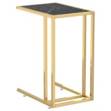 Cumpara ieftin Masa laterala calculator negru marmura 50x35x65 cm sticla