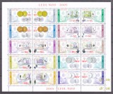 ROMANIA 2005 LP 1687 b LEUL NOU bloc de 20 marci cu margine MNH, Monede bancnote, Nestampilat