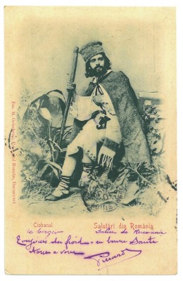 2237 - ETHNIC, Shepherd, Cioban, Litho, Romania - old postcard - used - 1901 foto