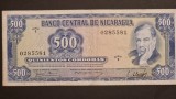 Nicaragua 500 Cordobas 1979, Bancnota Stare XF, America
