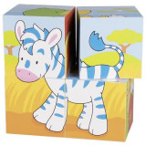 Cuburi puzzle - Animale vesele | Goki