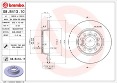 BREMBO 08.B413.11 PRIME LINE - UV Coated Disc frana