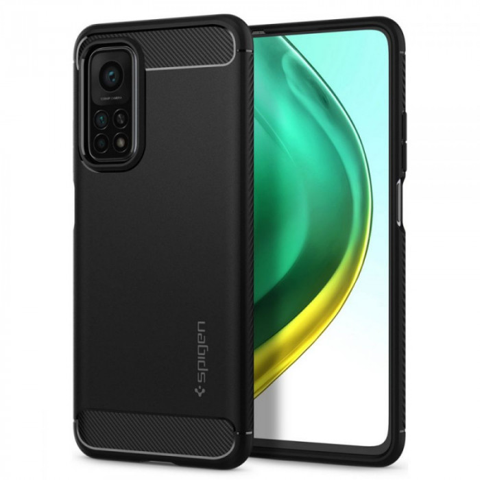 Husa TPU Spigen Rugged Armor pentru Xiaomi Mi 10T 5G / Xiaomi Mi 10T Pro 5G, Neagra ACS02161