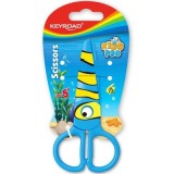 Foarfeca Keyroad Kids Pro KR971403, 13. 0cm, plastic, prescolari, peste albastru, blister