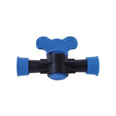 Robinet din plastic pentru teava picurare cu inele prin presare, Nr-7544, 17 x 17 mm