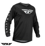 Tricou (bluza) cross-enduro pentru scuter - motocicleta Fly Racing model F-16 culoare: negru/alb Negru/alb S