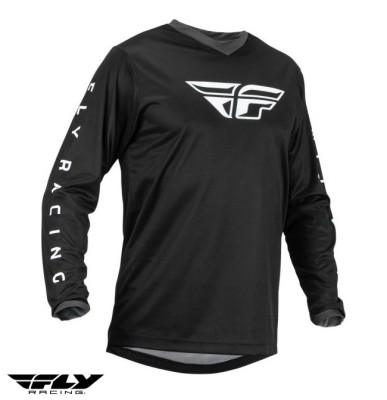 Tricou (bluza) cross-enduro pentru scuter - motocicleta Fly Racing model F-16 culoare: negru/alb Negru/alb L foto