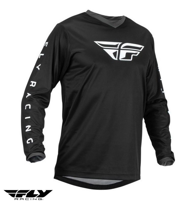 Tricou (bluza) cross-enduro pentru scuter - motocicleta Fly Racing model F-16 culoare: negru/alb Negru/alb L