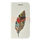 Husa Flip Cover HTC 10, Stand, Magnet, Design Feather, Protectie Premium