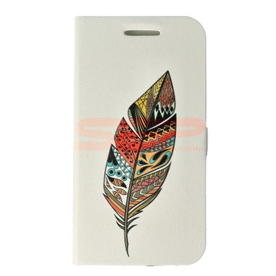Toc FlipCover Stand Magnet Design Feather HTC 10 foto