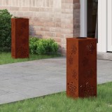 vidaXL Lumină LED Solară pentru Alei 2 pcs Oțel Corten Oțel Corten 879743