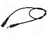 Cablu alimentare DC, DC 5,5/2,1 mufa, DC 5,5/2,5 mufa, negru, 0,5m, WEST POL - P25-C21-C050-050BK