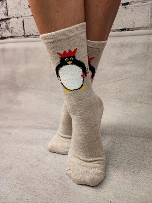 STK469-15 Sosete medii din bumbac ultrasox model pinguin