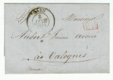 France 1839 Cover + Content TYPE 13 PP red CAEN to VALOGNES D.821