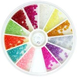 Inimi pentru nail art - cu sidef, INGINAILS