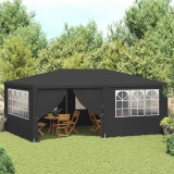 VidaXL Cort petrecere profesional pereți laterali antracit 4x6m 90g/m&sup2;