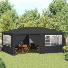 vidaXL Cort petrecere profesional pereți laterali antracit 4x6m 90g/m&sup2;