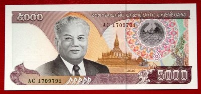 Laos 5000 5.000 Kip 2020 UNC necirculata ** foto