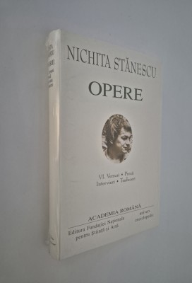 Nichita Stanescu Opere Academia Romana Volum sase Carte in tipla foto