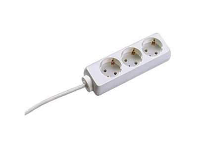 Prelungitor 3 prize fara intrerupator cablu 3m alb Bachmann 3842715 foto