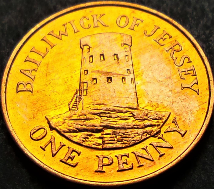 Moneda exotica 1 PENNY - JERSEY, anul 2014 *cod 911